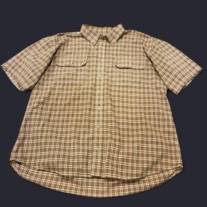 Cabela’s Plaid Outdoor Short Sleeve Button Down Shirt 2XL Tall
